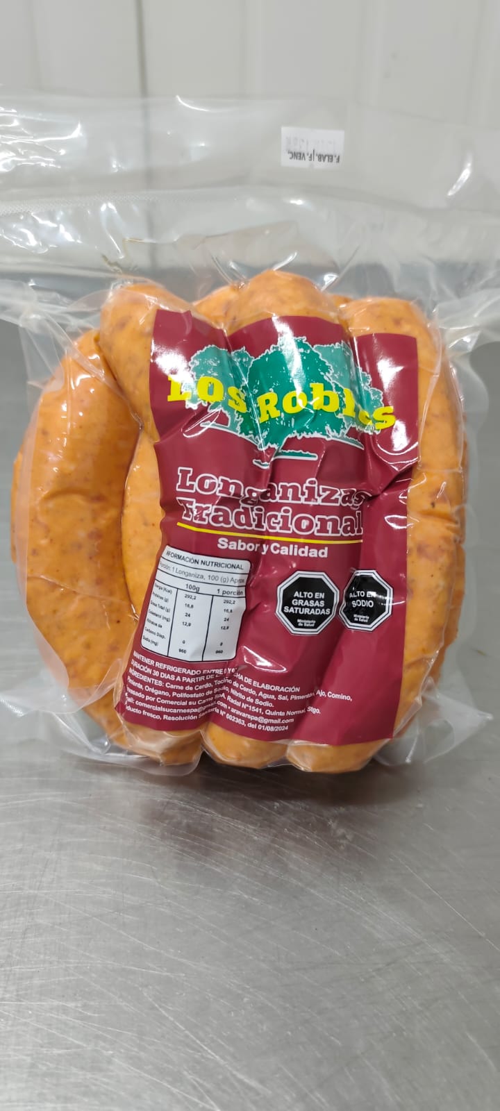 Longaniza tradicional Los Robles, envasada